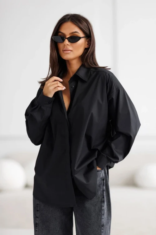 Bawelniana-Koszula-damska-VANESSA-Madame-Sue-czarna-2.webp