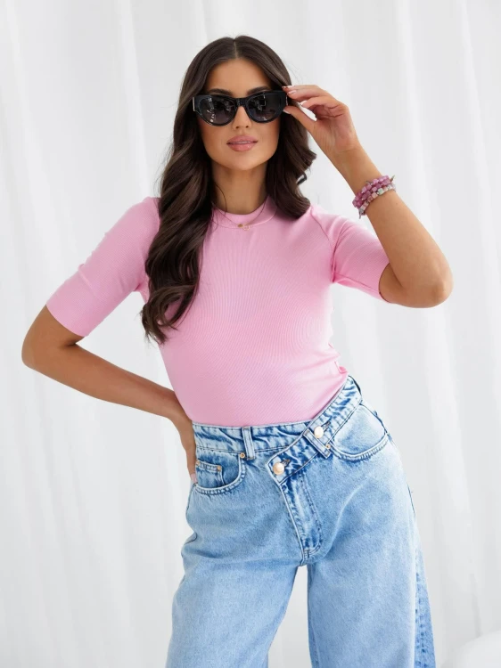 Bluzka-prazkowana-z -literką-B-na-rekawie-By-o-la-la-suger-pink-2.jpeg