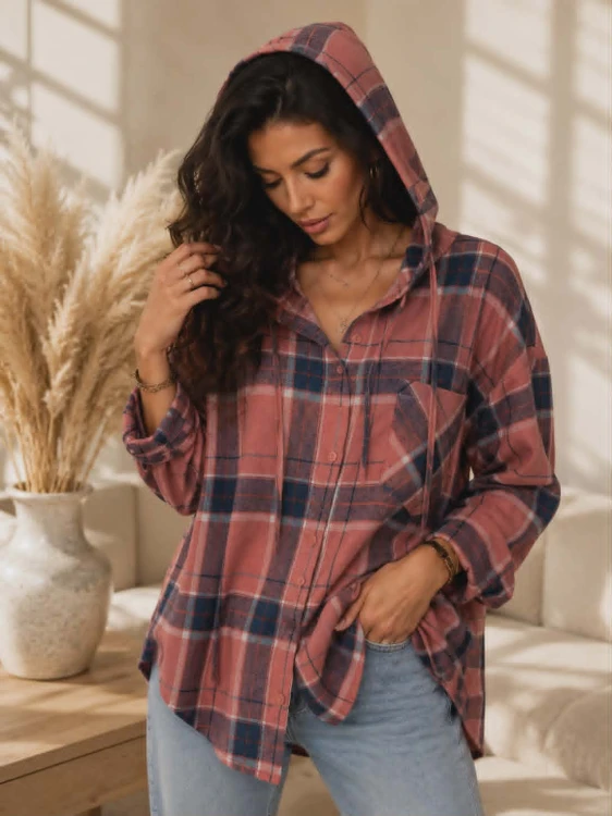 koszula-damska-w krate-oversize-z-kapturem-Bastet-rozowa-denim-1.jpeg